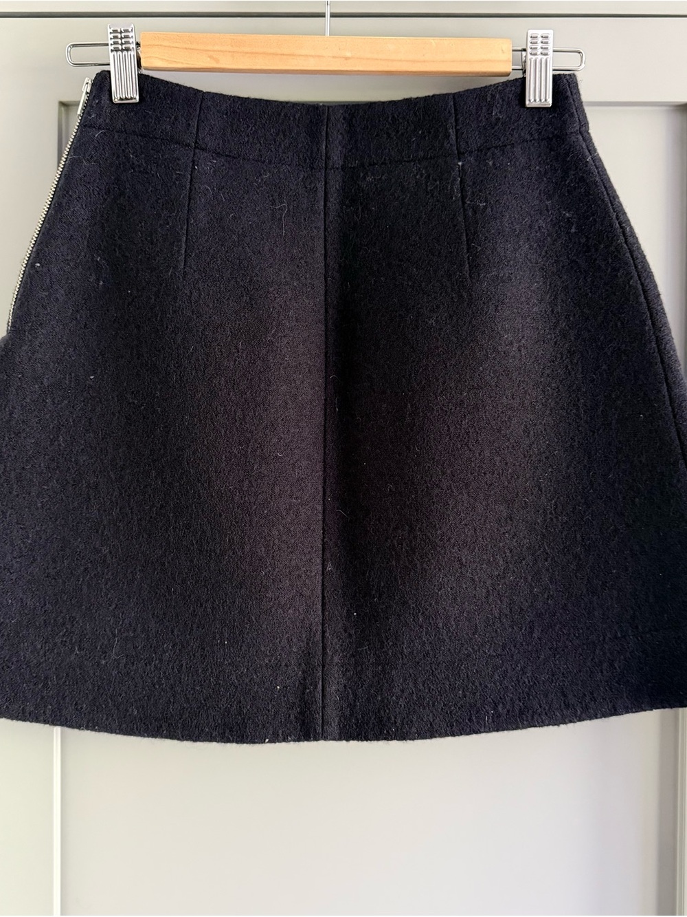COS Navy Blue Mini Skirt with Front Patch Pockets - Picture 2 of 3